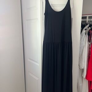 Aritzia Black Drop Waist Dress